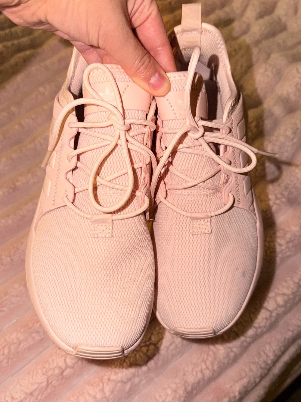 Adidas Kids Blush Pink Sneakers Youth Size 4